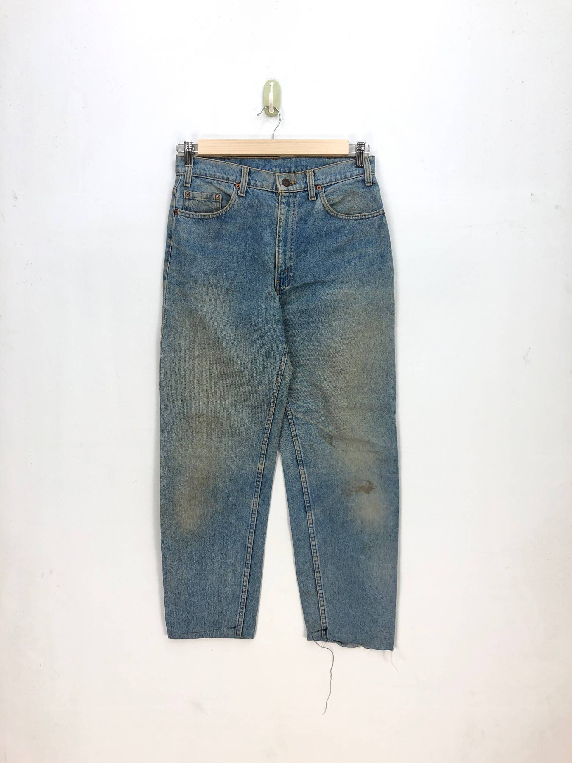 Größe 31x27 Vintage Levi's 610 Rusty Stonewash Jeans Levi Damen Hoch Taillierte Hose Dirty Levis Denim Boyfriend Zerrissene W35 von KatherineLuxuryShop