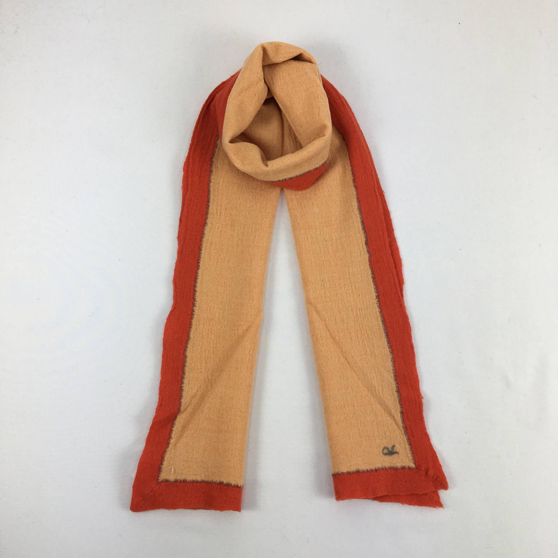 Vintage Roberto De Camerino Wollschal Orange Schal Muffler Wrap Winterschal Damen Weihnachtsaccessoires Geschenk Für Sie von KatherineLuxuryShop