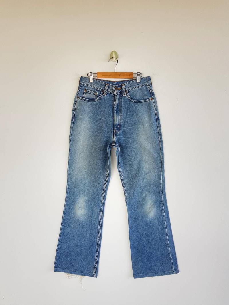 W27 Flare Levis 517 Jeans Flares Denim 1990Er Jahre Light Wash Bootcut Classics Damen High Rise Freundin Mit Weitem Bein Größe 27x28 von KatherineLuxuryShop