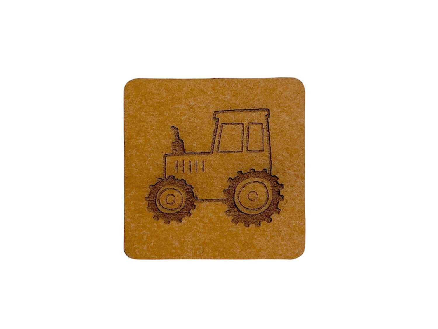 5x Snappap Label - Quadrat Traktor 5x Snappap Label - Quadrat Traktor von KathiKunterbuntShop