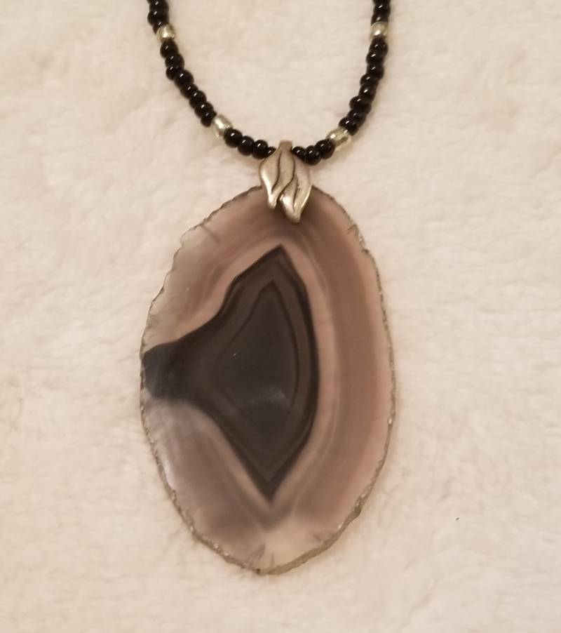 Black & Grey Achat Anhänger | P15 Black & Grey Achat Anhänger | P15 von KathiesJewelryDesign