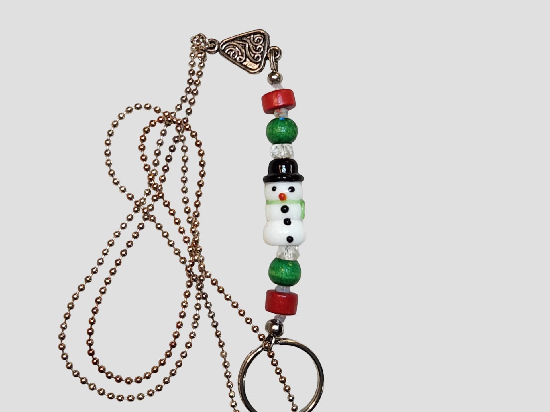 Urlaub Lanyard/Ausweishalter | Schneemann von KathiesJewelryDesign