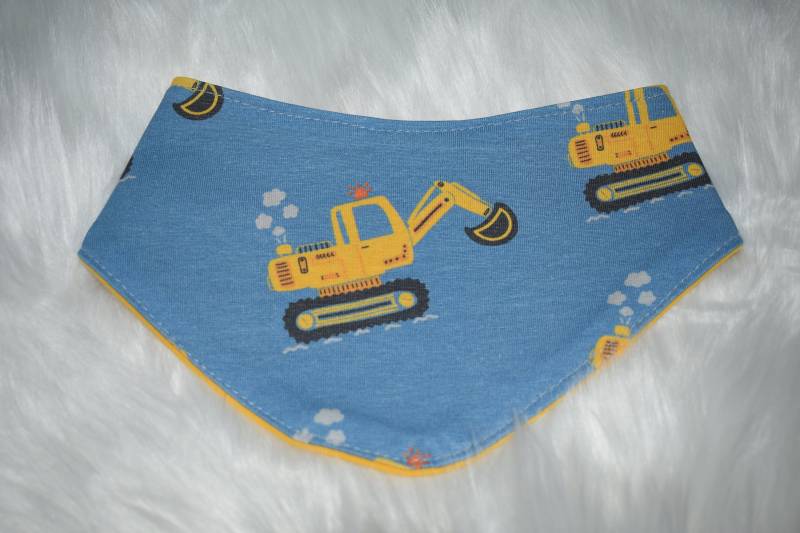 Halstuch "Bagger - Gelb/Hellblau" von KathisHandmadeworld