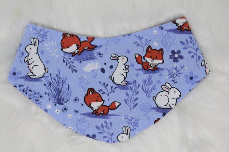Halstuch "Fuchs Und Hase - Flieder" von KathisHandmadeworld
