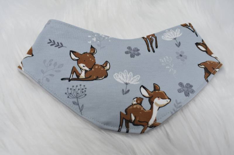 Halstuch "Sweet Animals - Reh/Grau" von KathisHandmadeworld