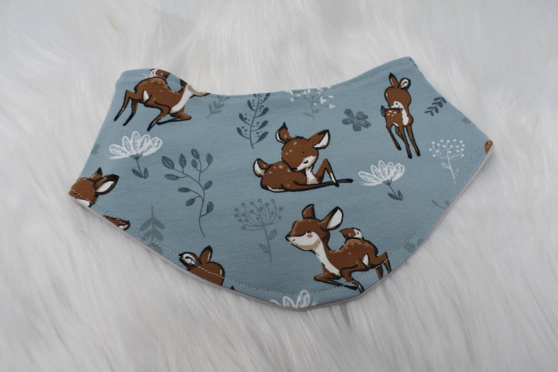 Halstuch "Sweet Animals - Reh Graublau" von KathisHandmadeworld