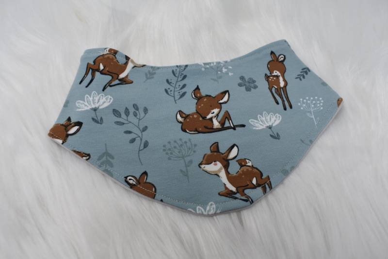 Halstuch "Sweet Animals - Reh Graublau" von KathisHandmadeworld