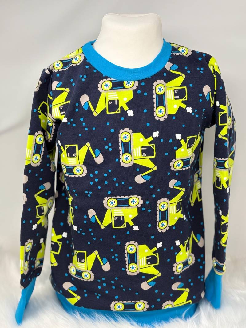 Langarmshirt "Bagger - Marine/Neon" Langarmshirt "Bagger - Marine/Neon" von KathisHandmadeworld