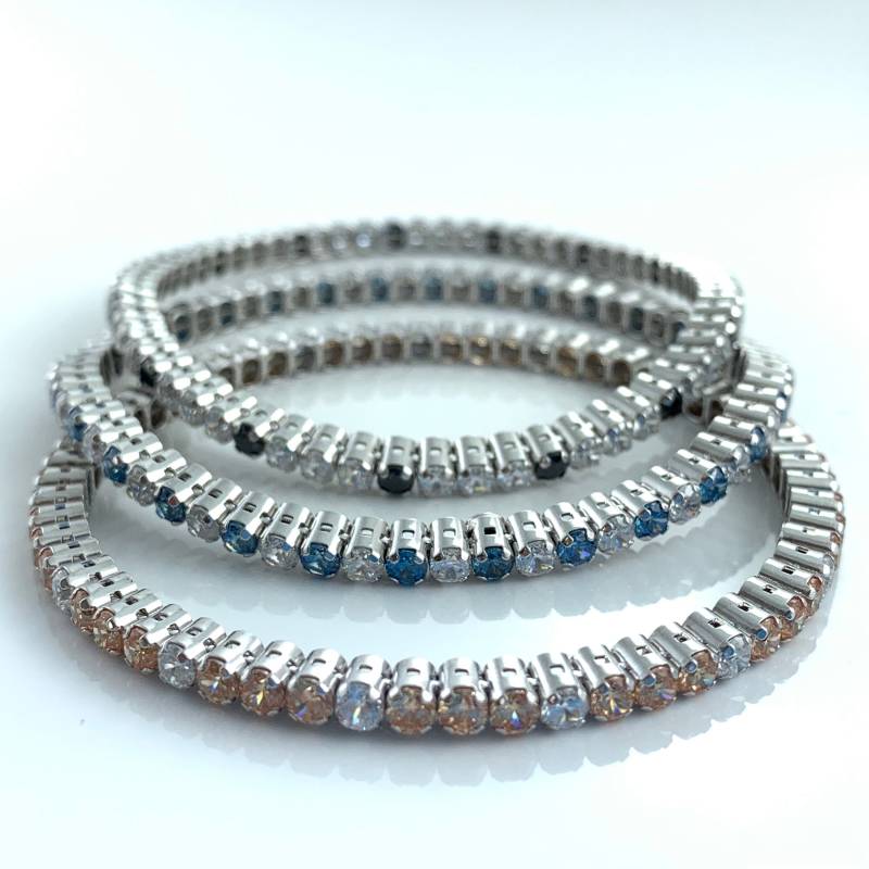 Schöne Armbänder "Himbeer-Look" Aus 925 Silber, Dehnbar in Silber Und Vergoldet, Toll Zum Kombinieren Verschenken - Made Germany von KathisSilberschmuck