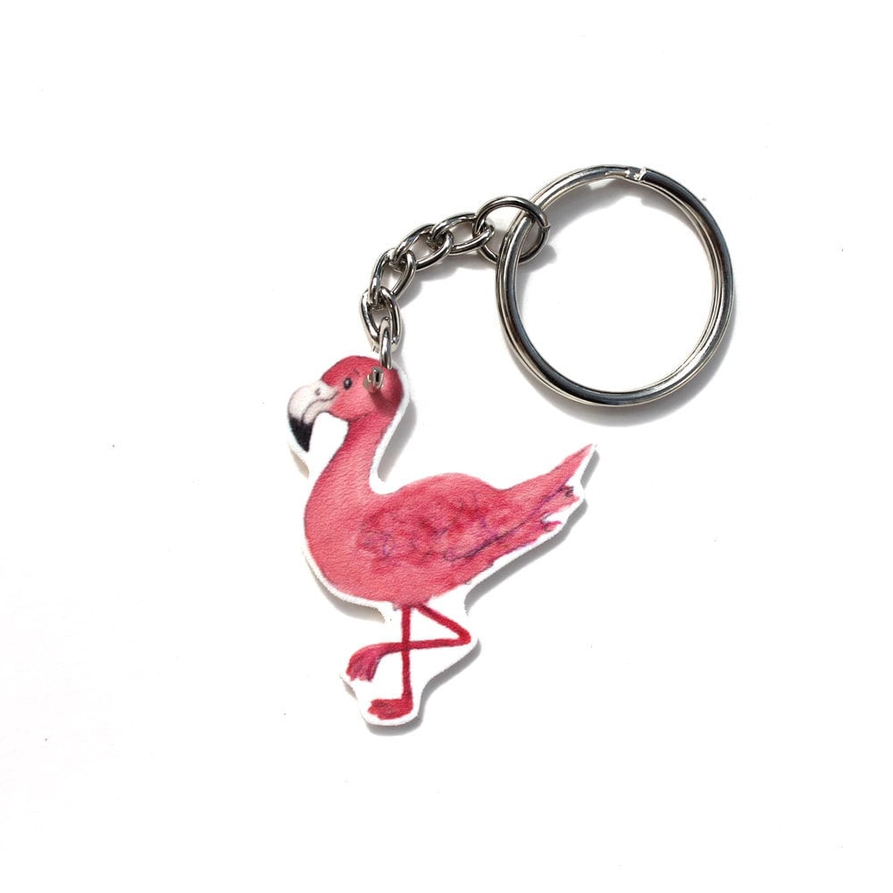 Flamingo Vogel Keyring/Schlüsselanhänger Flamingo Vogel Keyring/Schlüsselanhänger von KathleenIllustration