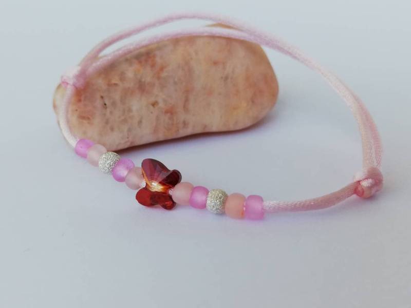 Baby Mädchen Armband Swarovski Kristall Schmetterling, Sterling Silber Perlen von KathrynsBracelet