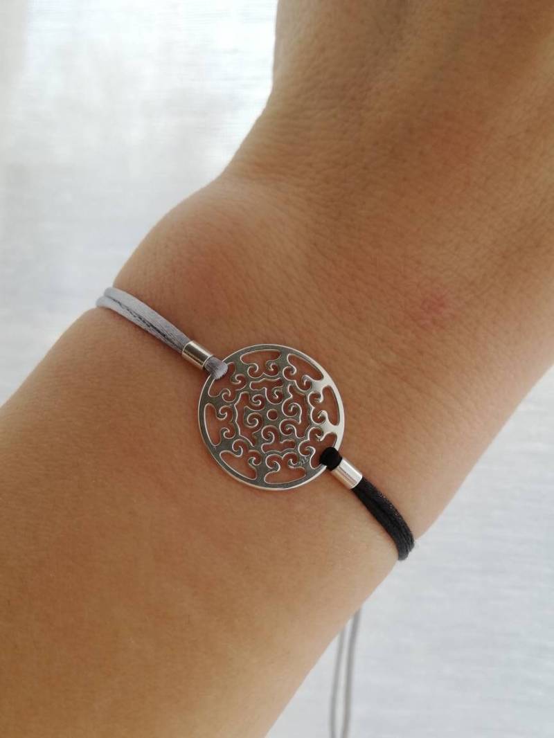 Mandala Armband Aus 925Er Silber Meditation Chakra Schmuck von KathrynsBracelet