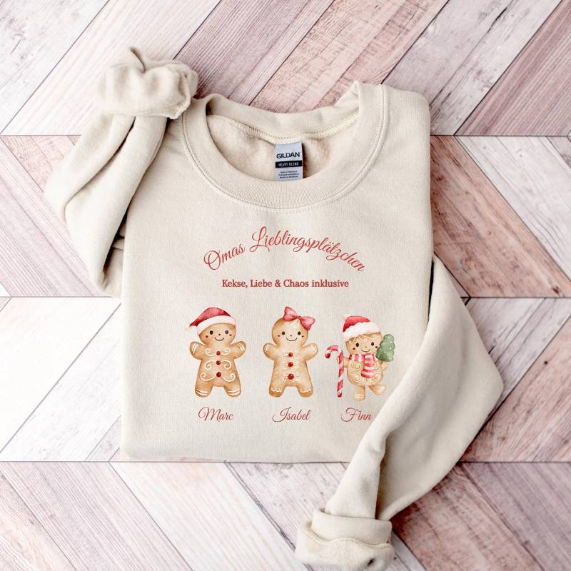 Funny Christmas Sweater | Cotton Gingerbread Print Personalisierbar von KathscheKadabra