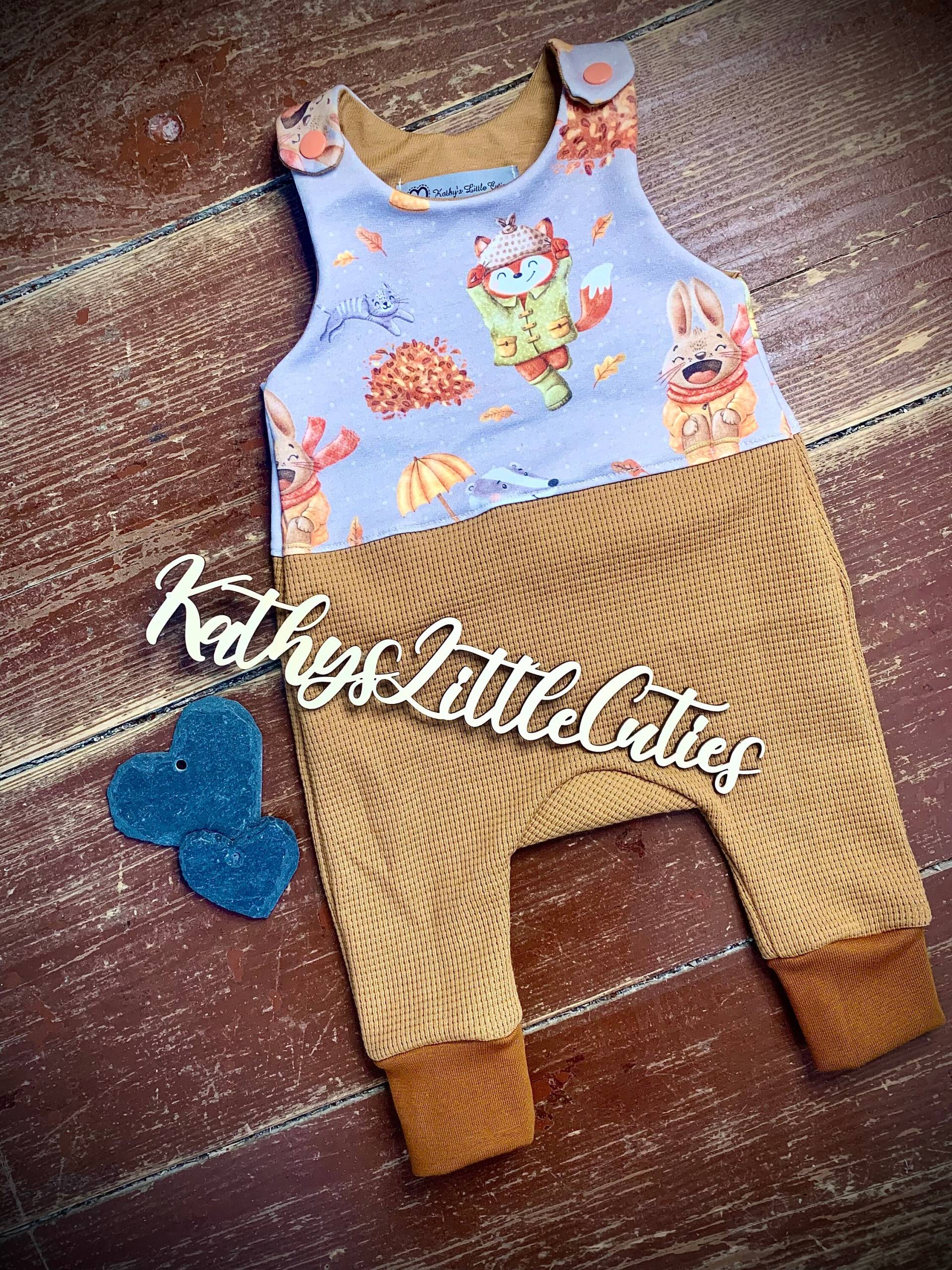 strampler „Herbsttiere" von KathysLittleCuties