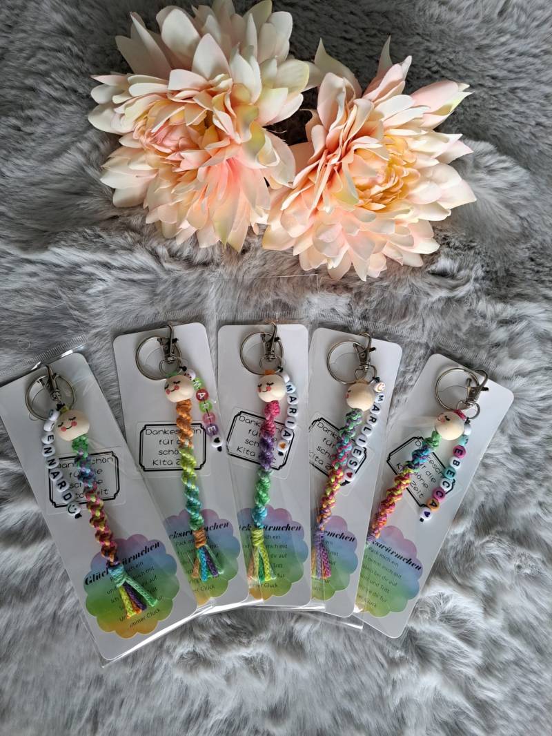 Personalisierte Glückswürmchen Abschiedsgeschenk von KathysMakramee