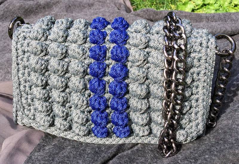 Gehäkelte Handgemachte Luxus Handtasche, Made in Greece von KatiNeo
