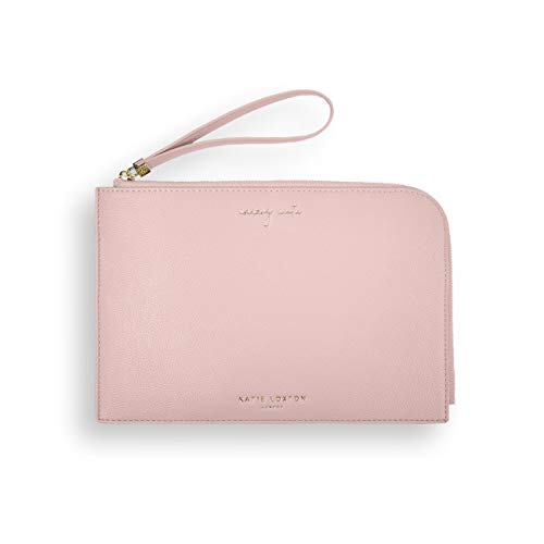 Clutch mit Geheimnachrichten, Aufschrift "Amazing Auntie", Blassrosa von Katie Loxton