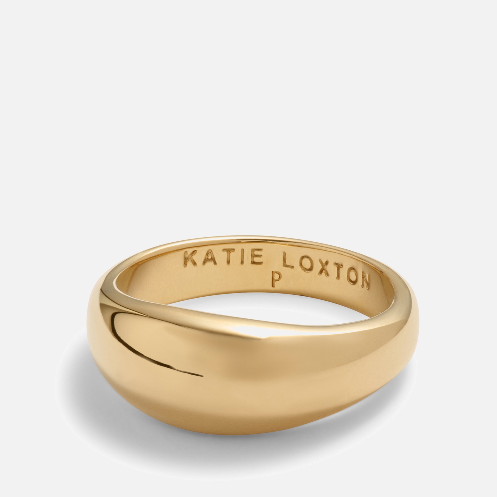 Katie Loxton Aura 18-Karat Gold-Plated Dome Ring - L/Small von Katie Loxton