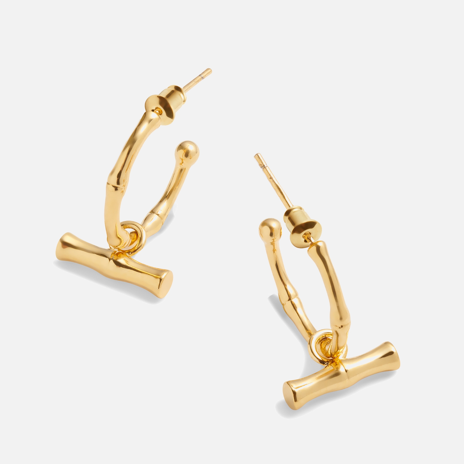 Katie Loxton Bamboo 18-Karat Gold-Plated Hoop Earrings von Katie Loxton