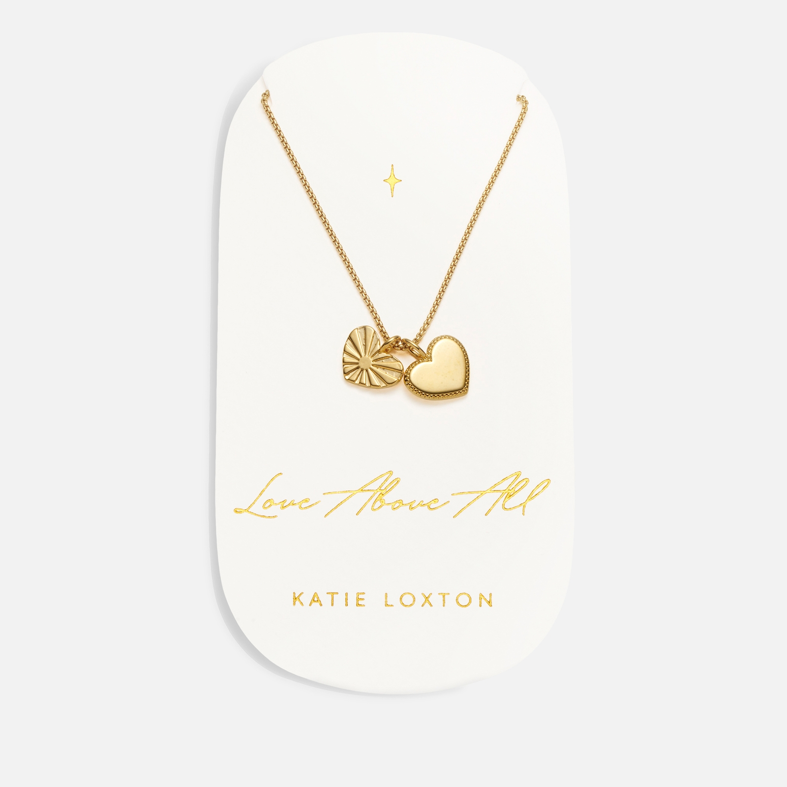 Katie Loxton Love Above All Carded Charm 18-Karat Gold-Plated Necklace von Katie Loxton