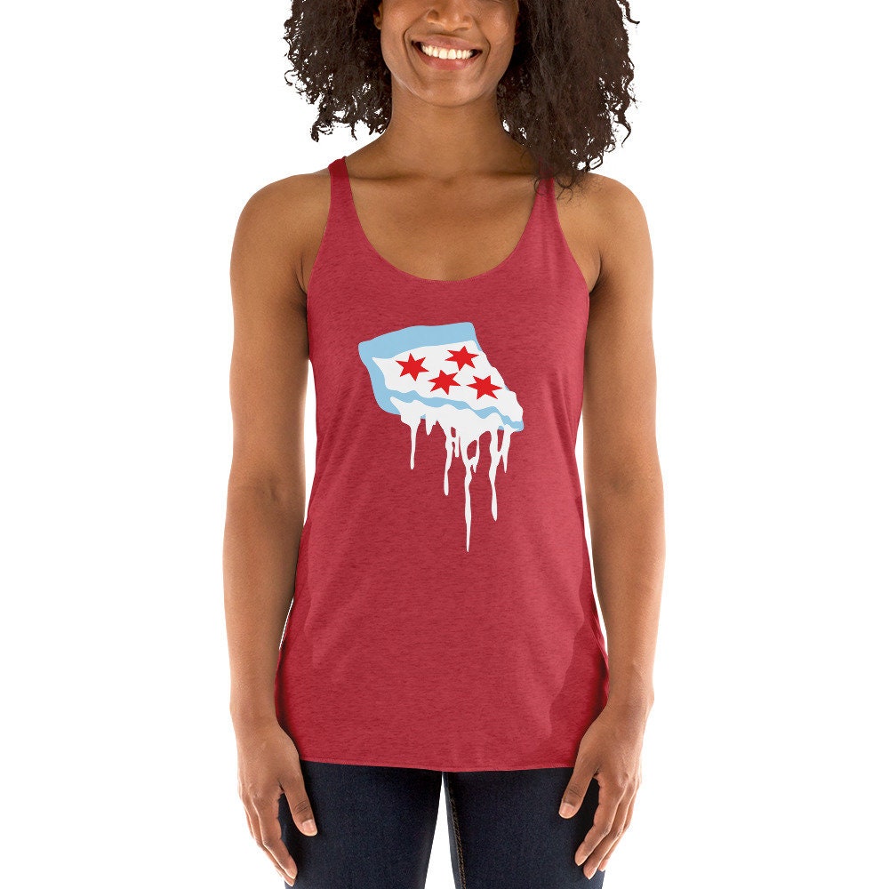 Chicago Deep Dish Pizza - Damen Racerback Tank-Top Chicago Deep Dish Pizza - Damen Racerback Tank-Top von KatieWalshArt