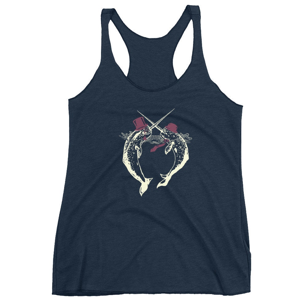 Duellierende Narwale/Women's Racerback Tank Duellierende Narwale/Women's Racerback Tank von KatieWalshArt