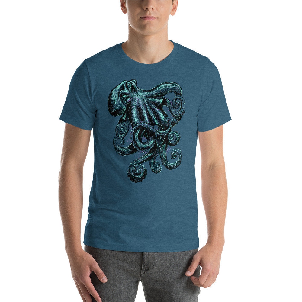 Kurzärmeliges Unisex T-Shirt - Sketchtopus Kurzärmeliges Unisex T-Shirt - Sketchtopus von KatieWalshArt
