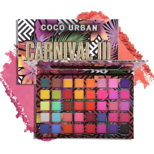 Katiluxiya Lidschatten Palette mit 40 Farben, Professional Eyeshadow Palette Hochpigmentierte bunte matte schimmernde Make-up Palette Wasserdichte mischbare Lidschatten-Palette Wasserfest (02) von Katiluxiya