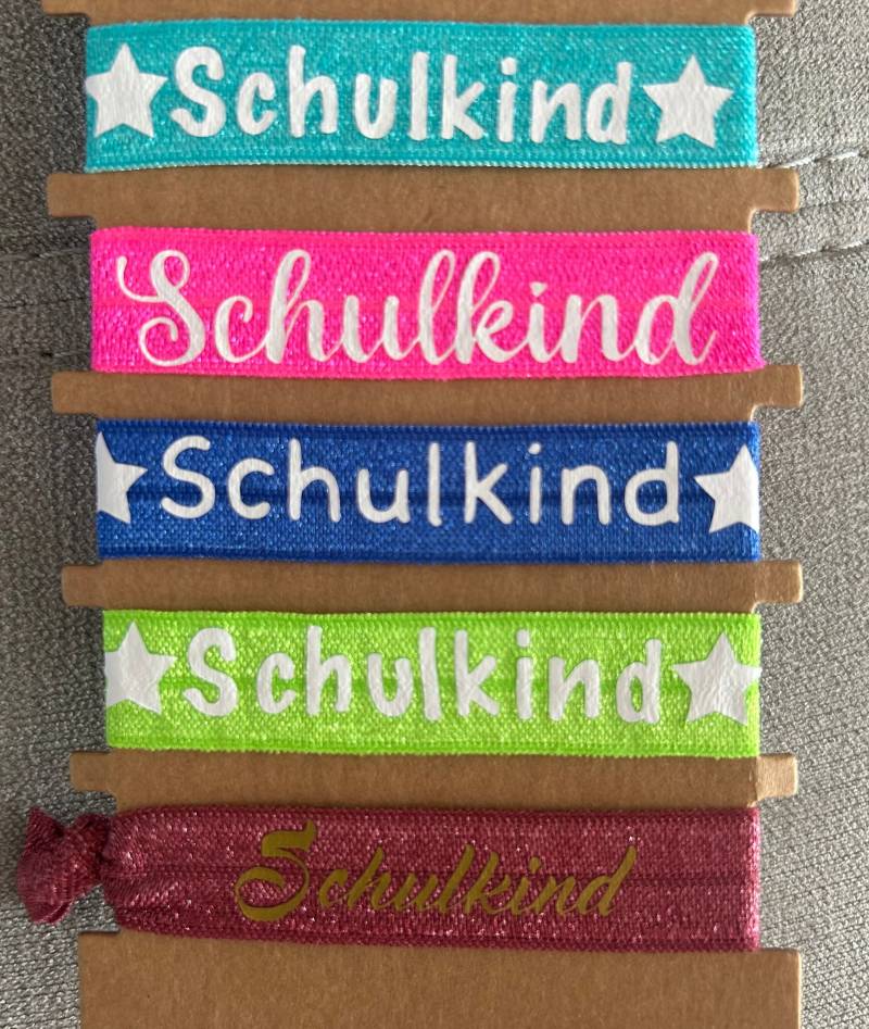 Armband Schulkind Haarband Einschulung Jga Geschenk Armband Schulkind Haarband Einschulung Jga Geschenk von KatinkasWunderlampen