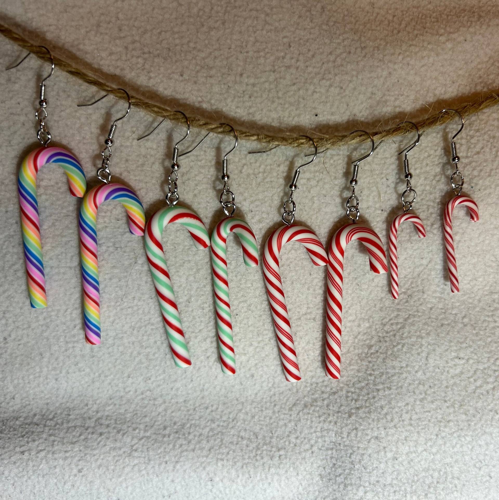 Ohrringe Zuckerstange Weihnachten Ohrringe Zuckerstange Weihnachten von KatinkasWunderlampen