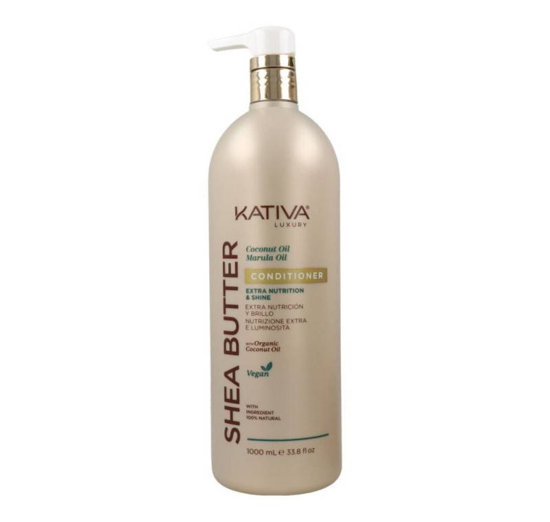 Kativa Feste Duschseife SHEA BUTTER Kokosnuss & Marulaöl Pflegespülung 1000 ml von Kativa