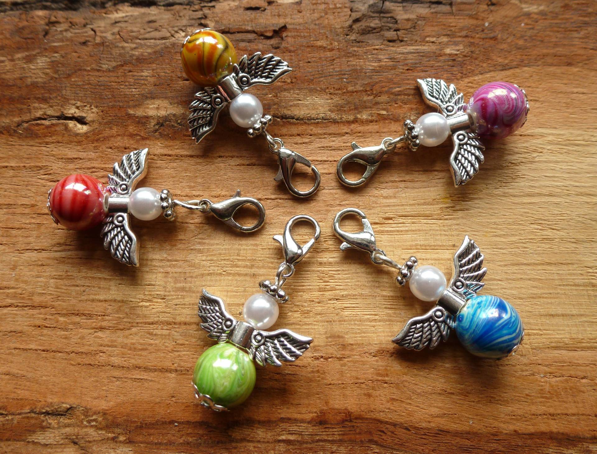 Schutzengel 5 Stück, Anhänger, Glücksbringer, Engel, Geschenkanhänger, Gastgeschenk, Hochzeit, Giveaway, Geschenk Abschied von KatjasRosenwerkstatt
