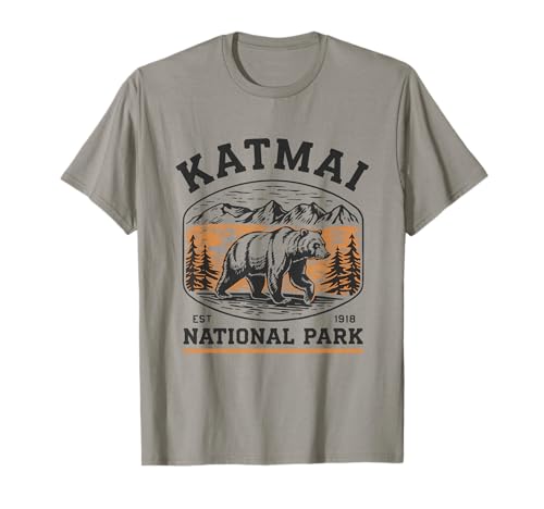 Katmai National Park Alaska Bear Retro Herren Damen Kinder T-Shirt Katmai National Park Alaska Bear Retro Herren Damen Kinder T-Shirt von Katmai National Park Gifts