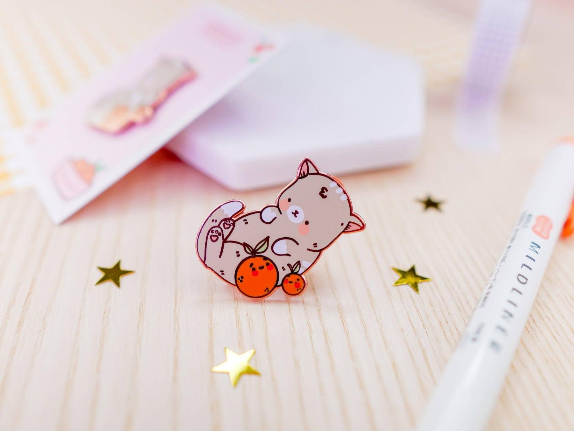 Satsuma Die Katze Emaille Pin | Niedliches Kawaii Katzen Accessoire Pastel Fashion Satsuma Die Katze Emaille Pin | Niedliches Kawaii Katzen Accessoire Pastel Fashion von KatnippStudios