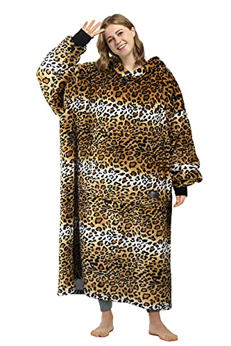 Kato Tirrinia Übergroße Lang Hoodie Decke mit Ärmeln Deckenpulli, Warme Kuschelpulli Decke Geschenke für Damen Herren, Weiche Ärmeldecke Tragbare Decke zum Anziehen, Ghepard Kato Tirrinia Übergroße Lang Hoodie Decke mit Ärmeln Deckenpulli, Warme Kuschelpulli Decke Geschenke für Damen Herren, Weiche Ärmeldecke Tragbare Decke zum Anziehen, Ghepard von Kato Tirrinia