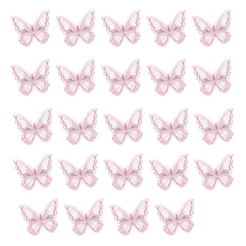 24Pcs Schmetterling Haar Clips Doppelschicht Funkelnde Helle Farbe Frauen Haarspangen Haarnadeln Frisur Dekorationen von Katolang