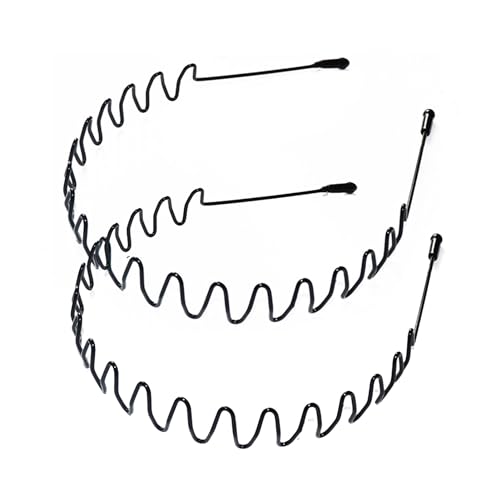 2Pcs Haar Hoop Hohe Elastizität Anti-deform Anti-Rutsch Kopfbedeckung Nicht Fallen Welle Geformt Gesicht Waschen Hoop Haar Band Hause Versorgung Männer von Katolang