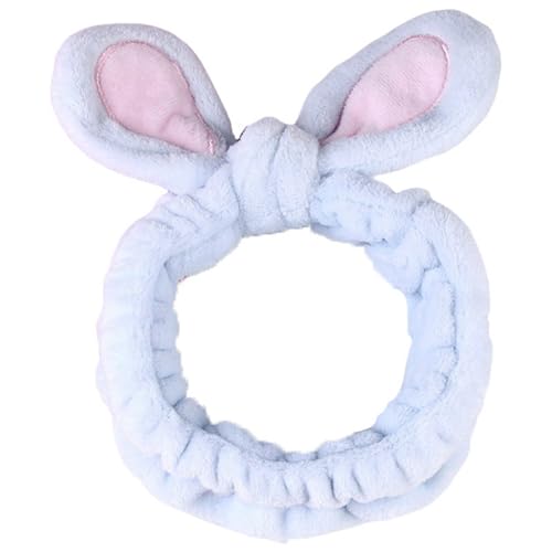 Breite Hohe Elastizität Rutschfest Flauschig Make-up Stirnband Frauen Korallen Fleece Hasenohren Haarband Haarschmuck Spa Stirnband von Katolang