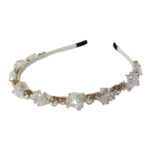 Elegante rutschfeste Fee Mädchen Haar Hoop Glänzende Strass Blume Dekor Dünne Party Stirnband Haar Zubehör von Katolang