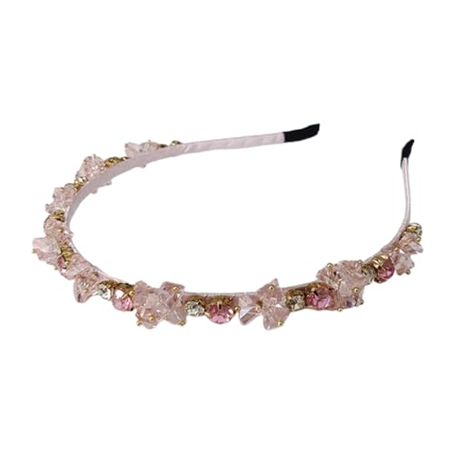 Elegante rutschfeste Fee Mädchen Haar Hoop Glänzende Strass Blume Dekor Dünne Party Stirnband Haar Zubehör von Katolang