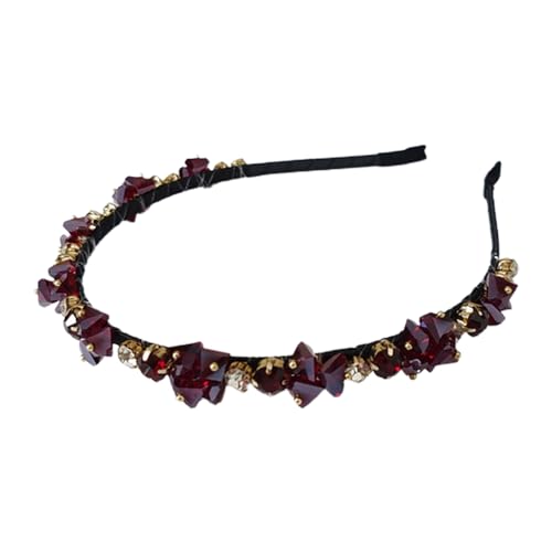 Elegante rutschfeste Fee Mädchen Haar Hoop Glänzende Strass Blume Dekor Dünne Party Stirnband Haar Zubehör von Katolang