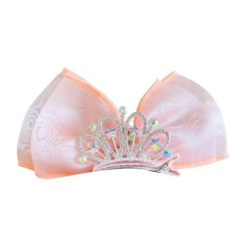 Glänzende Strass Kinder Haarnadel Rutschfest Eng Elegant Stabil Gewachsen Bowknot Dekor Top Haar Barrette Haar Zubehör Kopf Top von Katolang