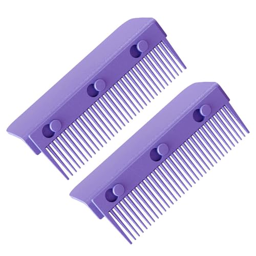 Hitzebeständiger Haarkamm für Mädchen, Glätteisen, Glätteisen, Glätteisen, Zubehör, professionelles Zuhause, Frauen, Pinsel-Styling, Lila, 2 Stück von Katolang