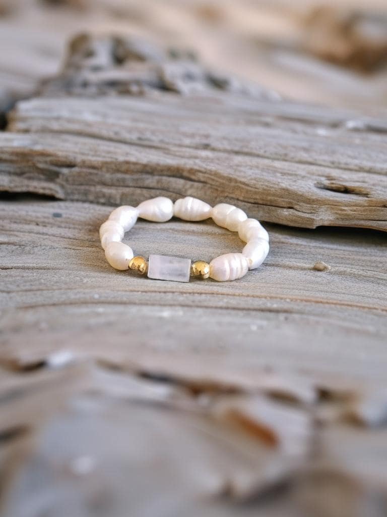 Anti Stress Ring - Süßwasserperlenring Mit Rosenquarz I Geschenkidee Anti Stress Ring - Süßwasserperlenring Mit Rosenquarz I Geschenkidee von KatrishaDesigns