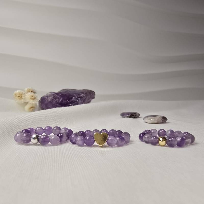 Besser Schlafen Perlenring Amethyst Anti Stress Ring Flexibel Mit Goldener Oder Silbener Perle I Geschenkidee Besser Schlafen Perlenring Amethyst Anti Stress Ring Flexibel Mit Goldener Oder Silbener Perle I Geschenkidee von KatrishaDesigns