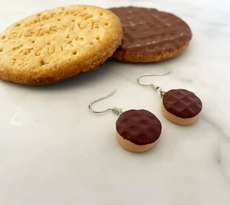 Mini Schoko Keks Ohrringe von KatsJewellery1