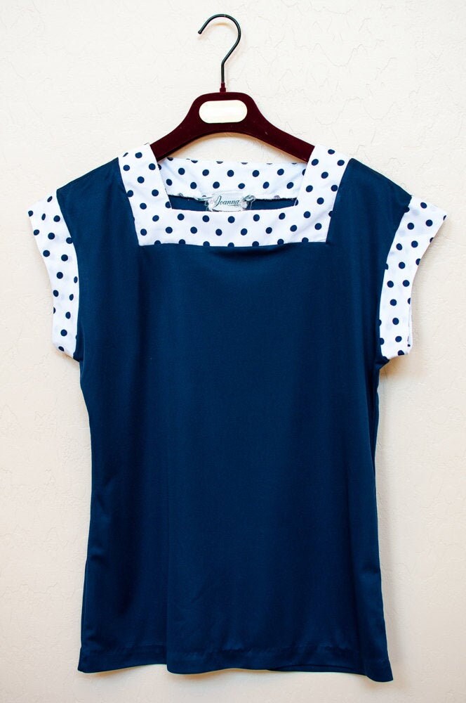Vintage Polka Dot Bluse Vintage Polka Dot Bluse von KatsVintageCloset