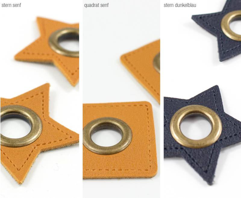 2 Stück Im Set Ösenpatches Verschiedene Formen & Farben, Ösen Patches | 2Er von KatschinkaDesign