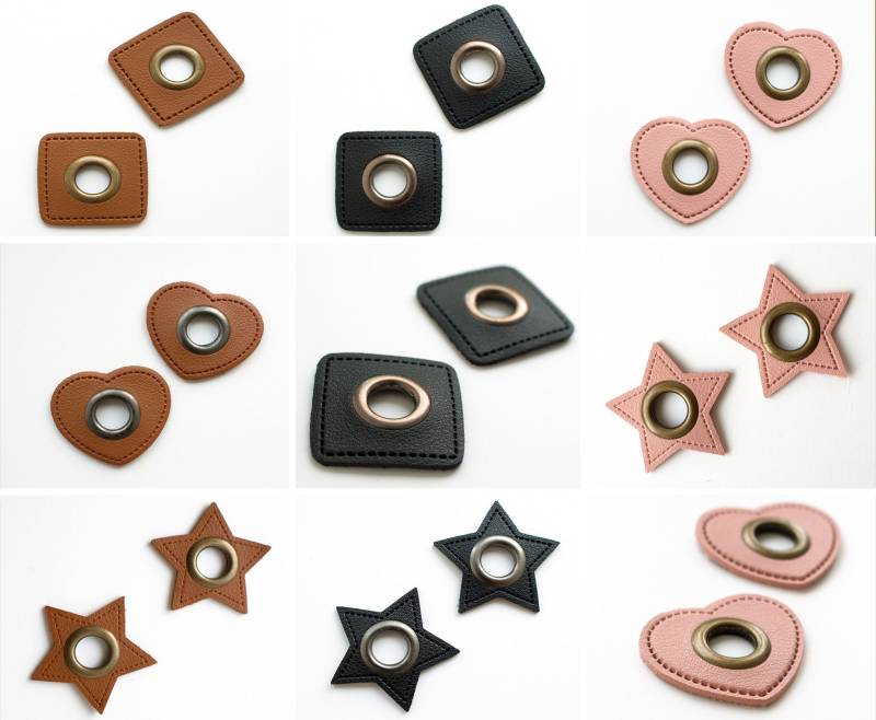 2 Stück Ösenpatches Verschiedene Formen, Farben Und Größen, Ösen Patches | 2Er 2 Stück Ösenpatches Verschiedene Formen, Farben Und Größen, Ösen Patches | 2Er von KatschinkaDesign