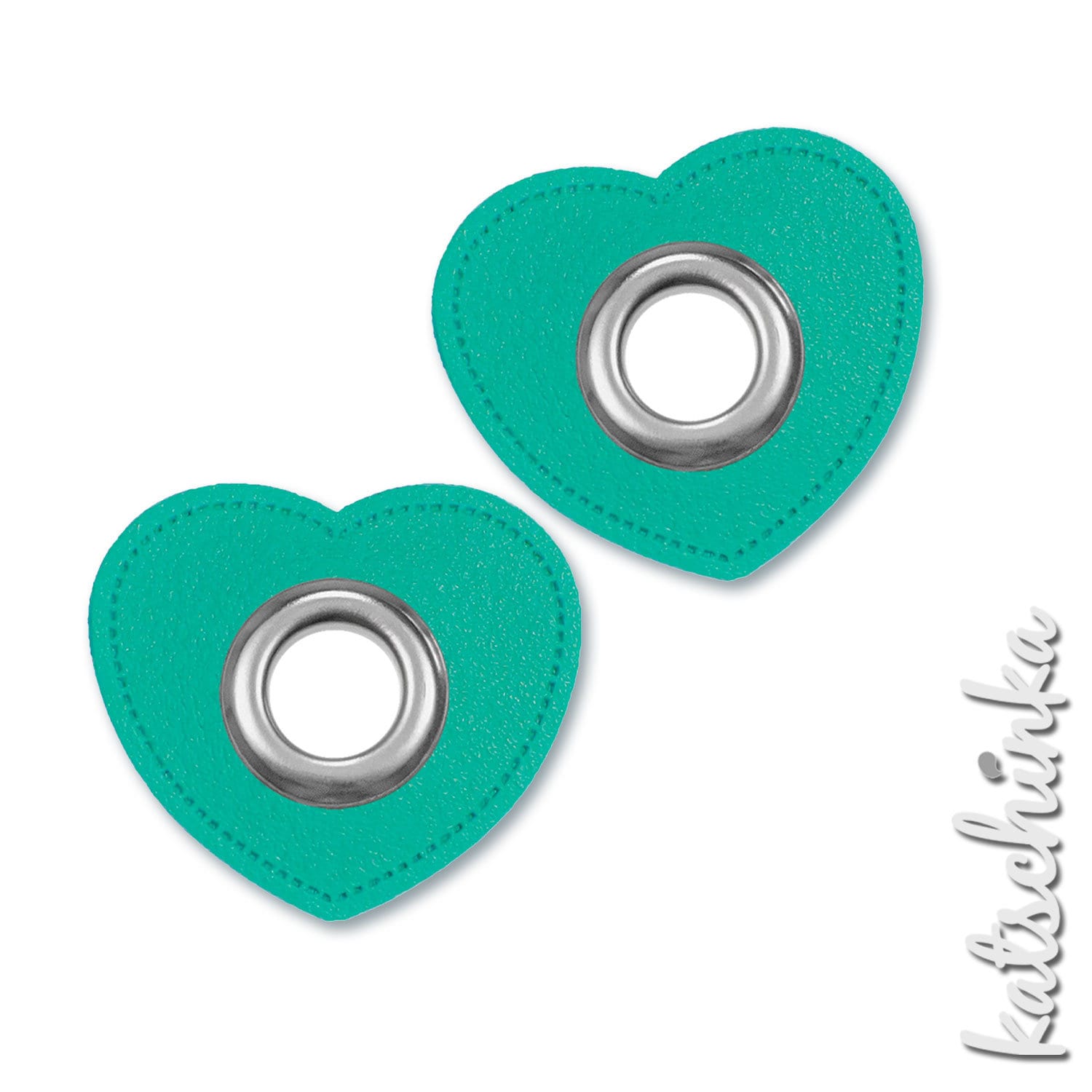 2Er Ösenpatches, Ösen Auf Mint Kunstleder, Patches | Herz 10 Mm 2Er Ösenpatches, Ösen Auf Mint Kunstleder, Patches | Herz 10 Mm von KatschinkaDesign